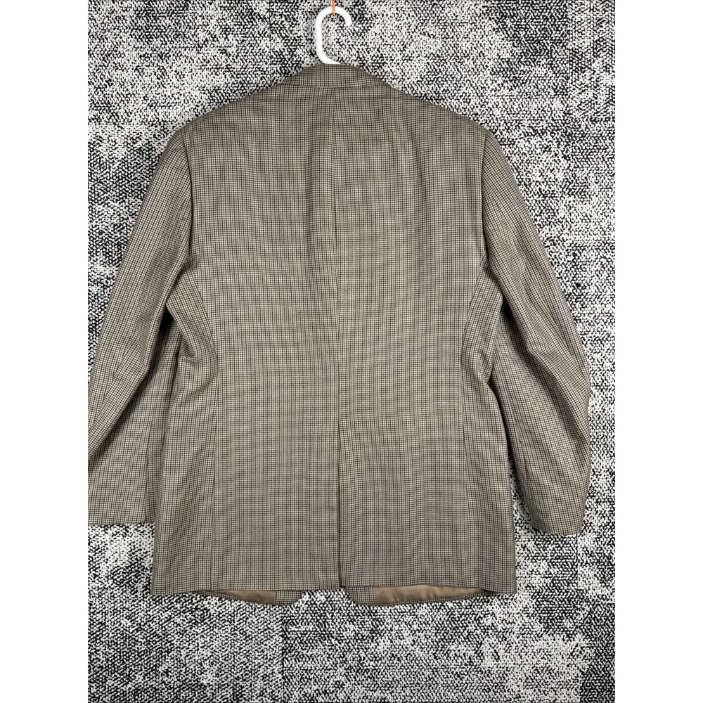 Chaps Blazer Mens 42L 52% Silk/‎ 48 % Wool Houndstooth